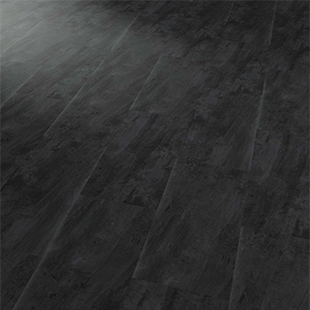 Vinylboden Black Slate floor, schwarz, Perspektivisch