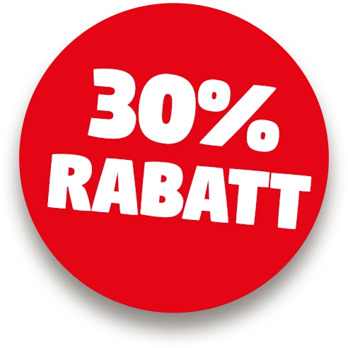 30 Prozent Rabatt Sticker 